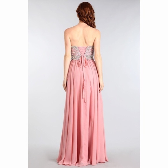 PINK Iridescent Strapless Dress - Picture 3 of 8